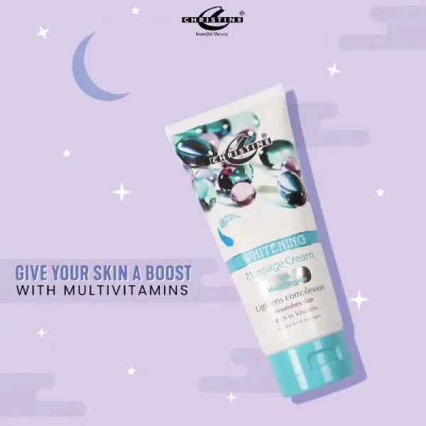 Christine Whitening Massage Cream Tube (Multi Vitamin) Back